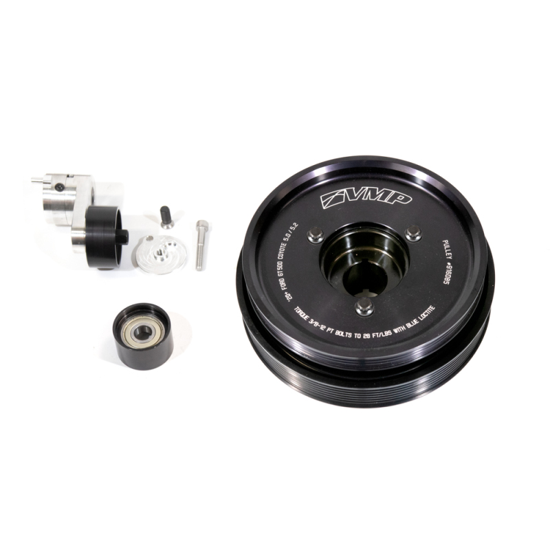 Ford Shelby GT500 Supercharger Pulley Kit - VMP Performance - 10% Overdrive 8-Rib Balancer - `20-`27